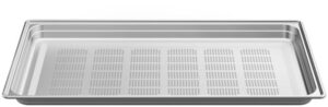 V-ZUG Edelstahlblech gelocht, B 629 x T 370 x H 28 mm