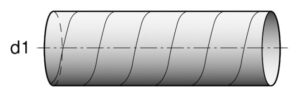 V-ZUG Spiralfalzrohr, 3 Meter, ø 125 mm
